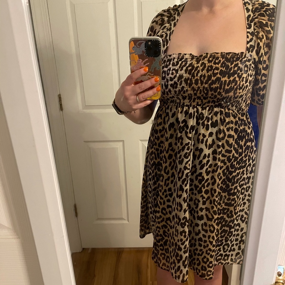 ASOS Smocked Cheetah Dress